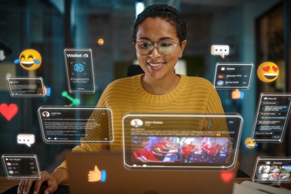 coach managing multiple social media platforms at once
