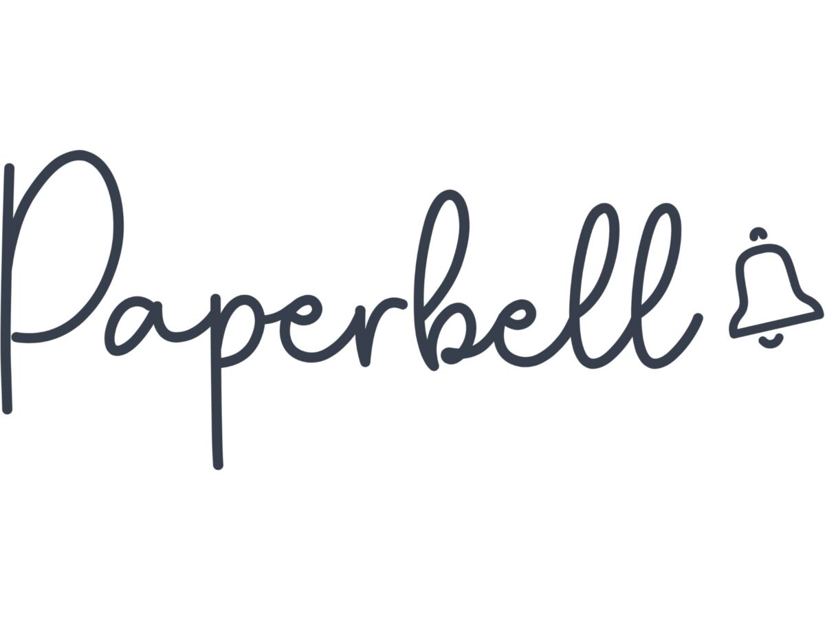 Paperbell single color horizontal logo.