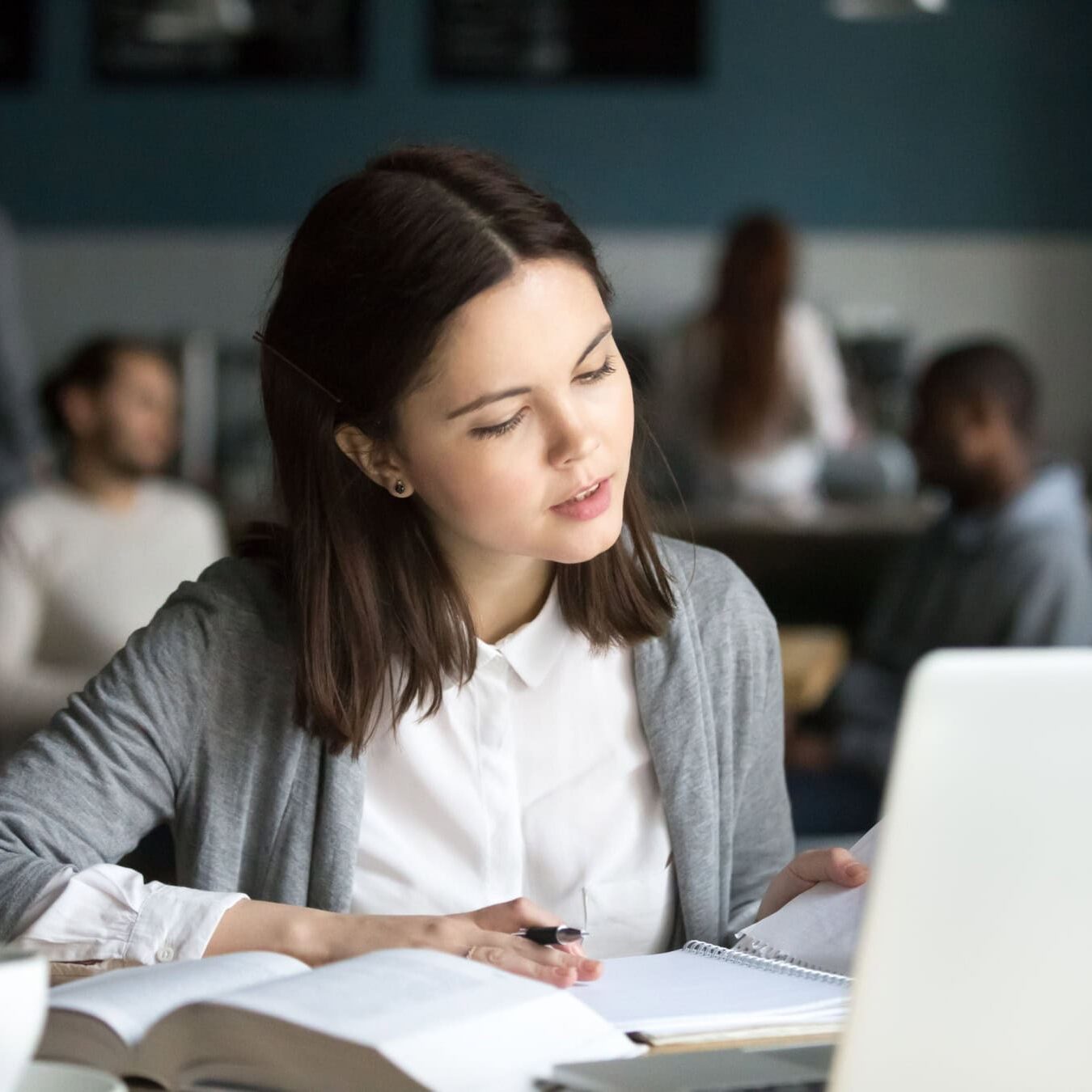 A women prepares for taking her credential exam.